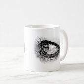 フルマスカラの美しい女性の目 コーヒーマグカップ (正面右)