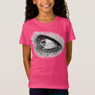 フルマスカラの美しい女性の目 Tシャツ