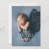 フルミニマルモダンフォトベビー誕生 案内状 (正面)