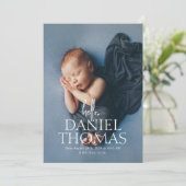 フルミニマルモダンフォトベビー誕生 案内状 (スタンド正面)