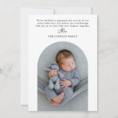フルミニマルモダンフォトベビー誕生 案内状 (裏面)