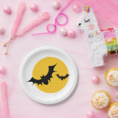 フルムーンこうもり ペーパープレート (パーティー)
