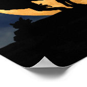 フルムーンでトレイルのシルエットの終点 ポスター (角)