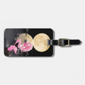 フルムーンでピンク色の美しい人魚ビーチ ラゲッジタグ (正面横)