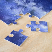 フルムーンで泳ぐキラーホエールスイミングパズル絵画ズ ジグソーパズル (側面)