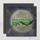 フルムーンとこうもりハローウィンパーティ招待状 招待状 (正面/裏面)