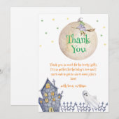 フルムーンウィッチ不気味ハウスベビーシャワー サンキューカード (正面/裏面)