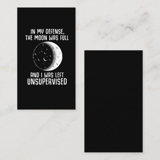 フルムーンウィッチ異教のウィッカ信者引用文 名刺 (正面/裏面)