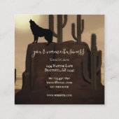 フルムーンウルフハウリングデザートサボテン スクエア名刺 (裏面)