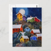 フルムーンオンヒルサイドハウスピッツバーグPA ポストカード (正面/裏面)