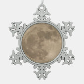 フルムーンオーナメントカスタムクリスマスデコレーション スノーフレークピューターオーナメント (正面)