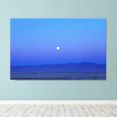 フルムーンオーバーザデザートキャンバスアートプリント キャンバスプリント (インサイチュ (ウッドフロア))