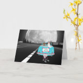 フルムーンカード付き新郎新婦 カード (黄色い花)