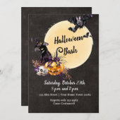 フルムーンキャットホラーハローウィンパーティ 招待状 (正面/裏面)