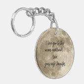 フルムーンギフトパーソナライズされたラウンドアクリルキーチェーン キーホルダー (正面左)