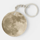 フルムーンギフトパーソナライズされたラウンドアクリルキーチェーン キーホルダー (裏面)