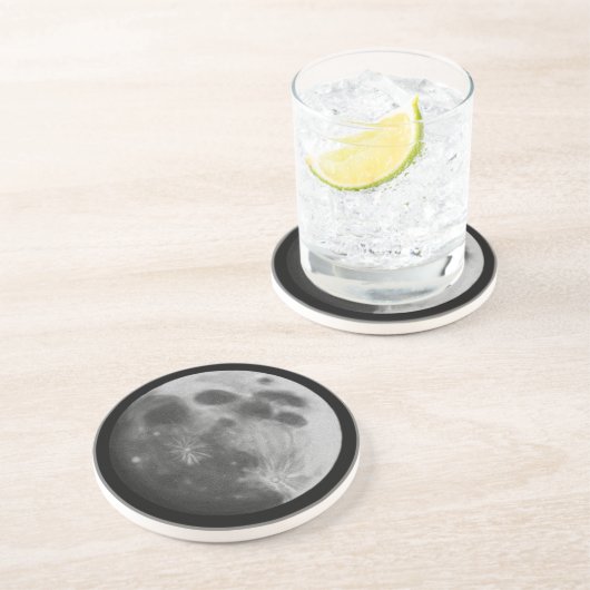 フルムーングレーグラフィック砂岩コースター コースター (側面)
