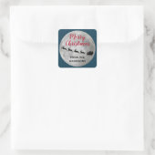 フルムーンサンタソリデザインステッカーラベル スクエアシール (バッグ)