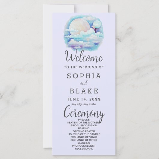 フルムーンシアルスターズラベンダー結婚式 プログラム (正面)