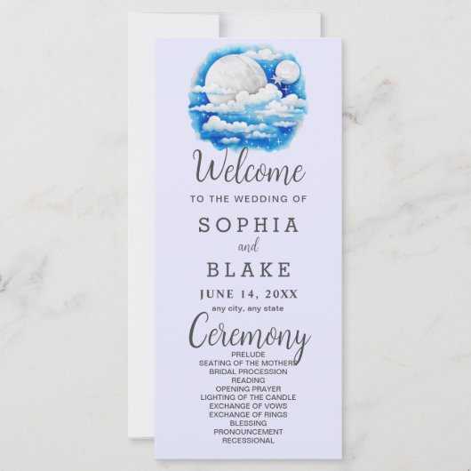 フルムーンシアルスターズラベンダー結婚式 プログラム (正面)