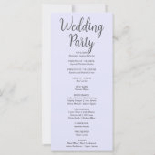 フルムーンシアルスターズラベンダー結婚式 プログラム (裏面)