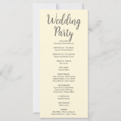 フルムーンシテラルスターズイエロー結婚式 プログラム (裏面)