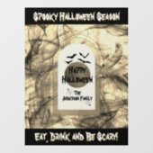 フルムーンスパイダーこうもり不気味怖いハッピーハローウィン ウィンドウサイン (シート)