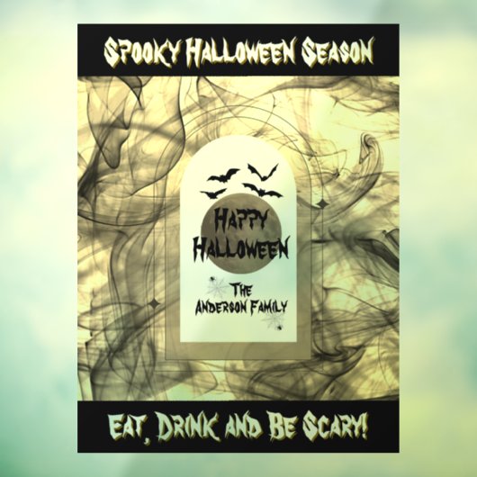 フルムーンスパイダーこうもり不気味怖いハッピーハローウィン ウィンドウサイン (シート3)