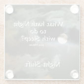 フルムーンスリープで何をする夜引用文 ガラスコースター (裏面)