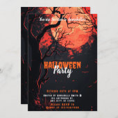 フルムーンツリーズこうもり不気味ハローウィンパーティ 招待状 (正面/裏面)