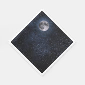 フルムーンナイトスカイスターアウタースペースナプキンズ スタンダードランチョンナプキン (角)