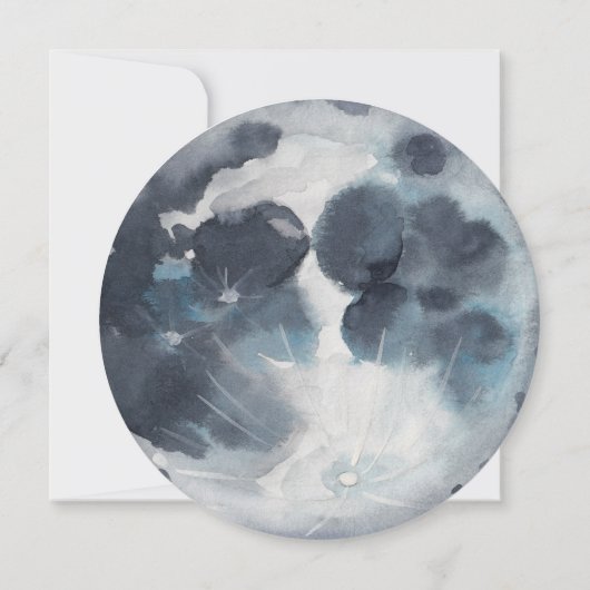 フルムーンネイビーブルー結婚式招待状 招待状 (裏面)