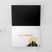 フルムーンハロウィーンと葉 カード (内部)