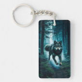 フルムーンハロウィーンアクリルキーチェーンに注意 キーホルダー (正面)