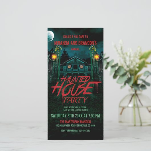 フルムーンパンプキンスハウス幽霊のよく出るハロウィーン招待状 セーブザデート (スタンド正面)