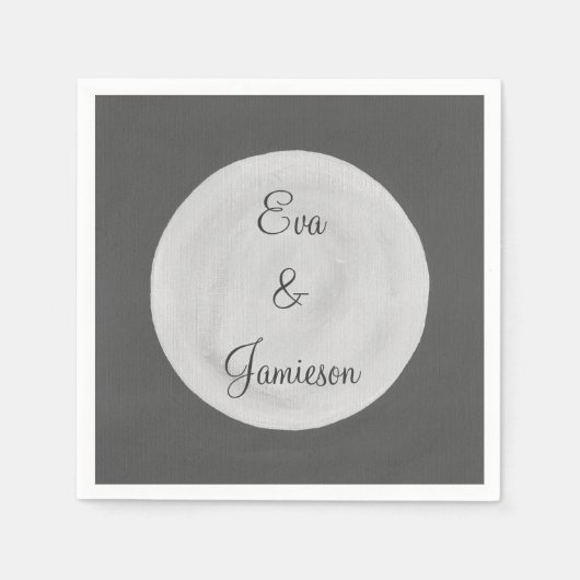 フルムーンパーソナライズされた紙ナプキン スタンダードカクテルナプキン (正面)