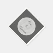 フルムーンパーソナライズされた紙ナプキン スタンダードカクテルナプキン (角)