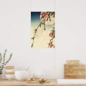 フルムーンピンクの花ヴィンテージアート ポスター (キッチン)