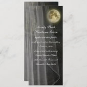 フルムーンブラックナイトヴェールトール結婚式招待状 招待状 (正面/裏面)