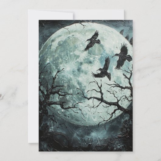 フルムーンブラックバーズ不気味なハローウィンパーティ 招待状 (裏面)