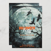 フルムーンブラックバーズ不気味なハローウィンパーティ 招待状 (正面/裏面)