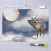 フルムーンマウンテンでブルエルクがブグリング 薄葉紙 (クラフト)
