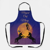 フルムーンユニコーンフェアリーパープル魔法 エプロン (正面)