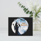 フルムーンレイヴンフクロウのハロウィンの魔女 シーズンポストカード (スタンド正面)