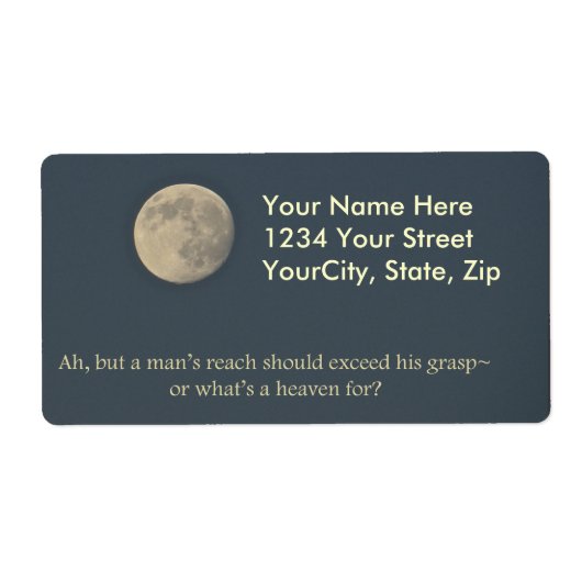 フルムーンロバートブラウニング引用文 ラベル (正面)