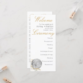 フルムーンワイルドフラワー金ゴールド水彩招待状