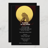 フルムーン人工狼ハローウィンパーティ 招待状 (正面/裏面)