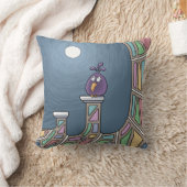 フルムーン装飾用クッションのパープルティキバード クッション (ブランケット)