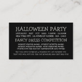 フルムーン、ハローウィンパーティチケット招待状 エンクロージャーカード (裏面)