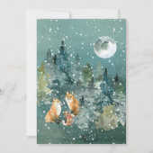 フルムーン+雪降る森のキツネ家族 クリスマス (正面)